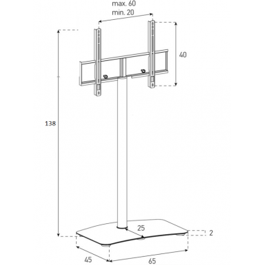 Стойка для ТВ Sonorous PL 2800 BLK HBLK